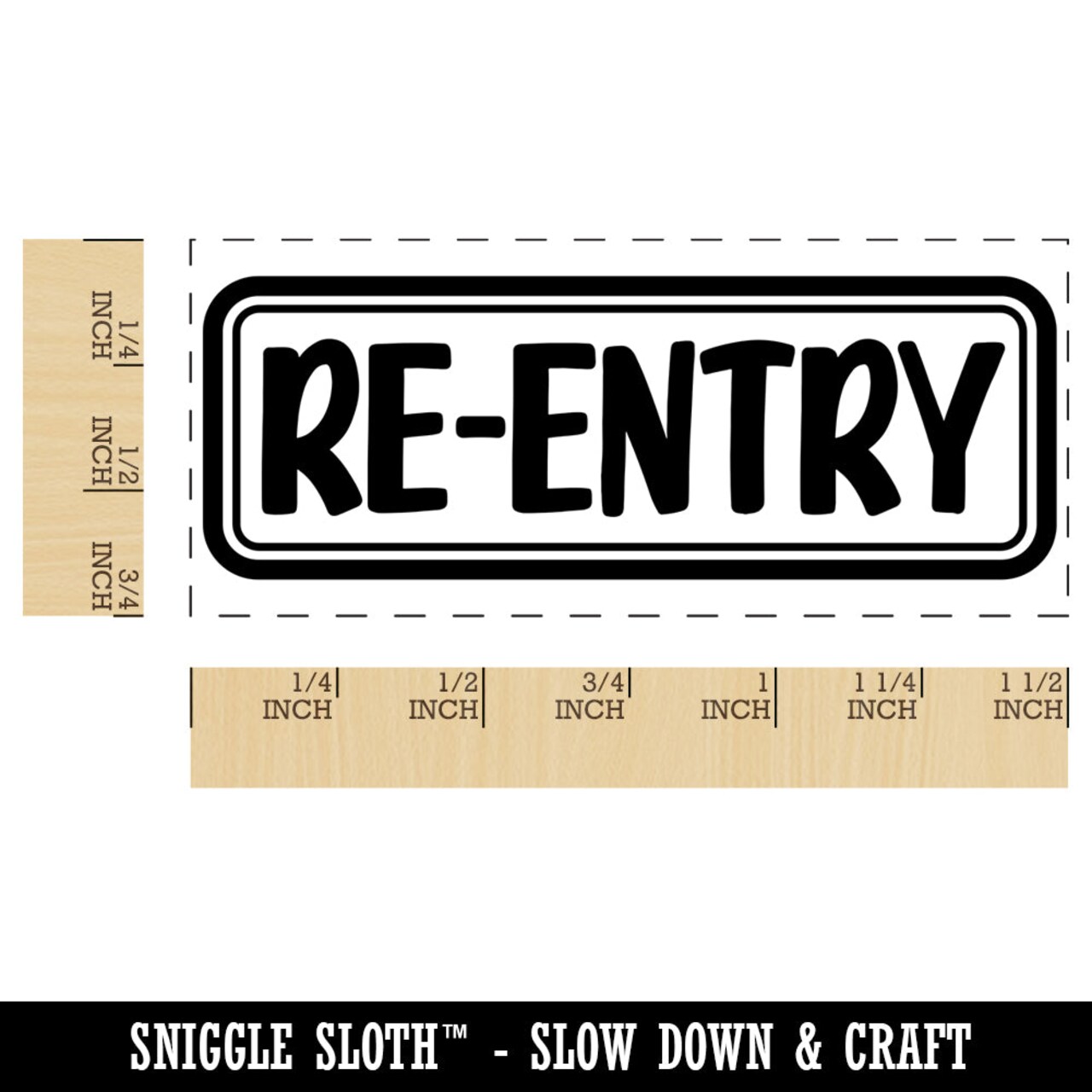 Re-Entry Event Club Bar Self-Inking Rubber Stamp Ink Stamper for Business Office